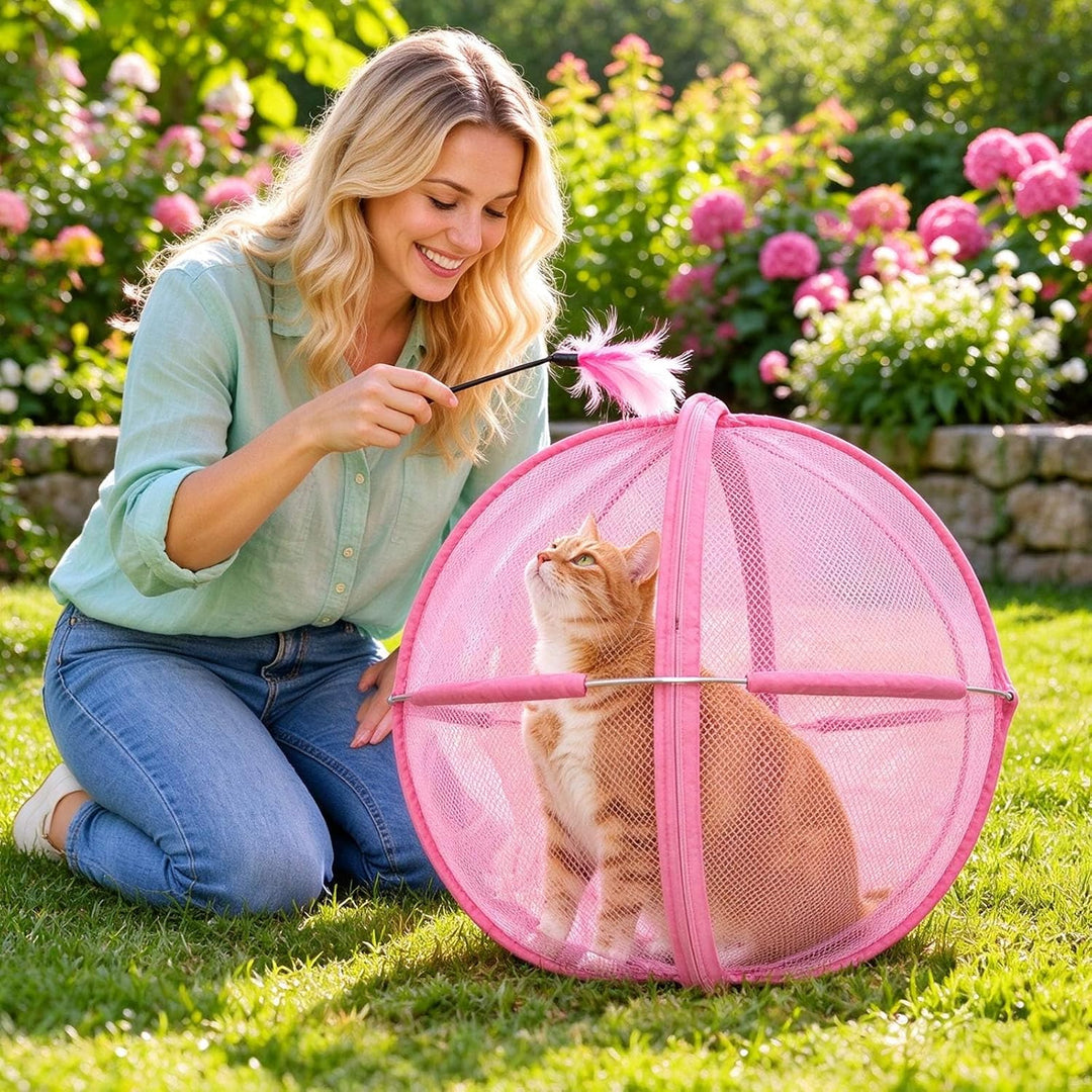 Outdoor Pet Explorer Sphere — Portable Mesh Enclosure