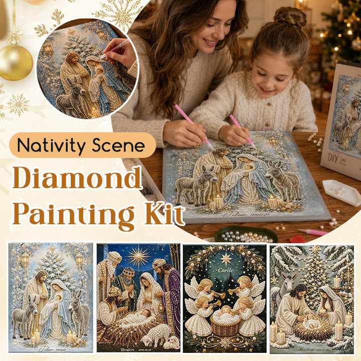 🎄 LAST DAY 49% OFF –🌟 Nativity Scene Diamond Painting Kit