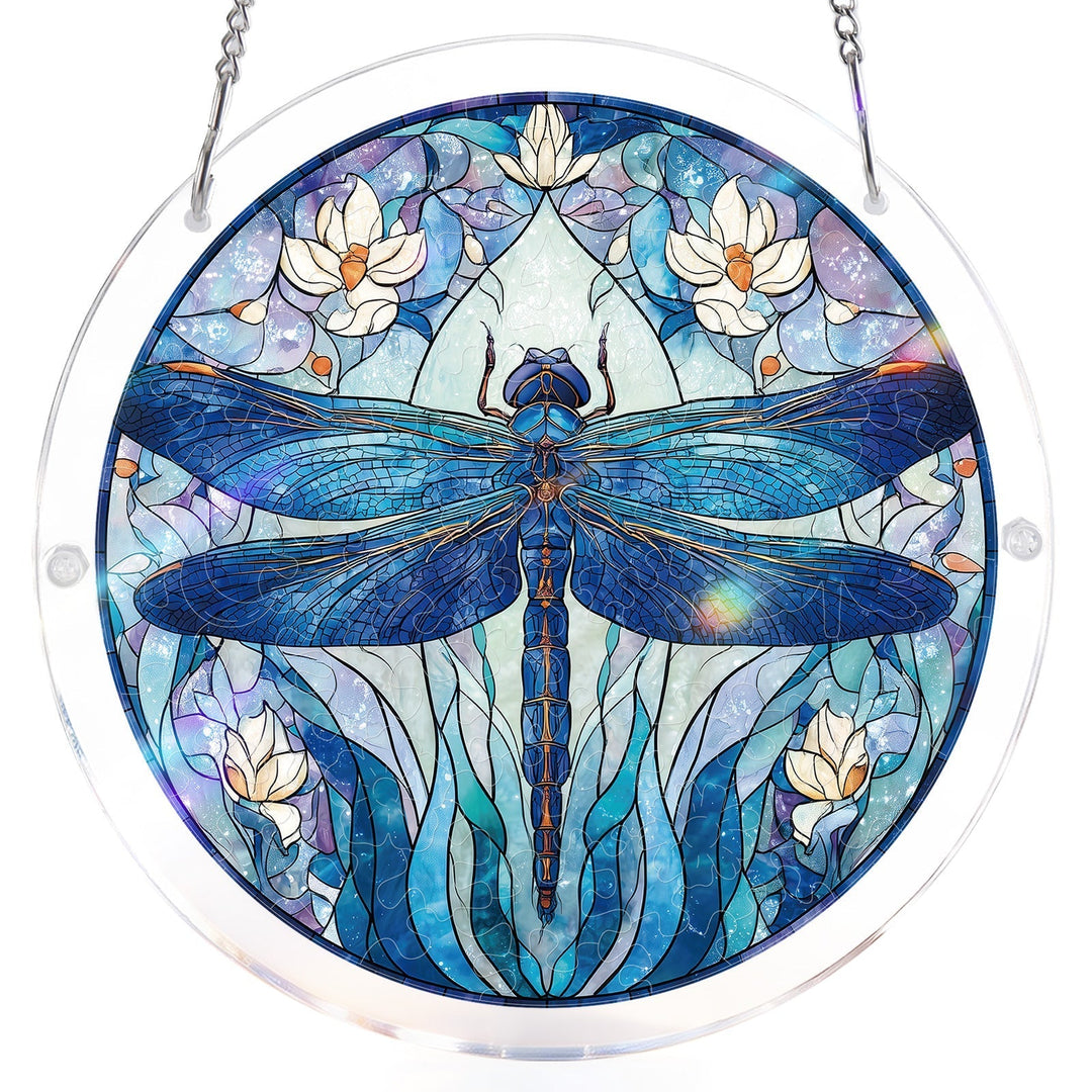 Moonlit Dragonfly Light Suncatcher-Acrylic Window Art