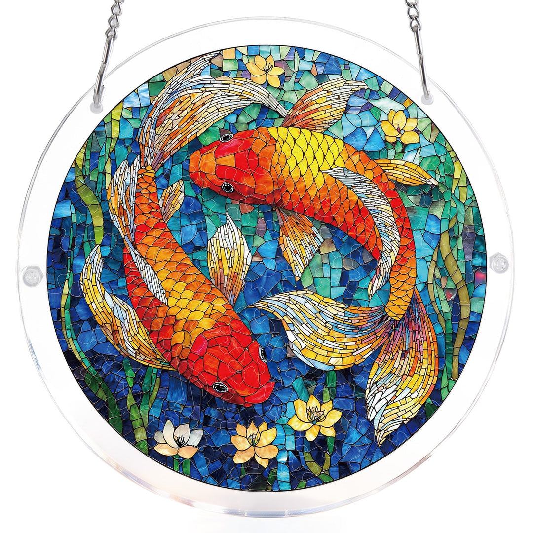 Koi Dream Pond Light Suncatcher-Acrylic Window Art