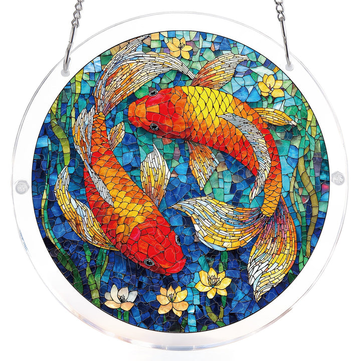 Koi Dream Pond Light Suncatcher-Acrylic Window Art