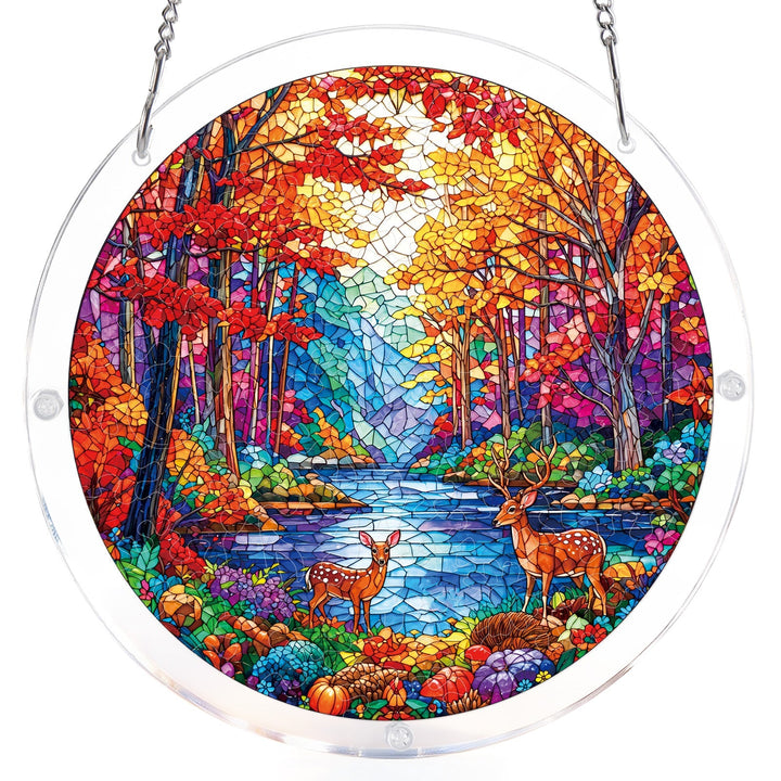 Deer in the Forest Light Suncatcher-Acrylic Window Art