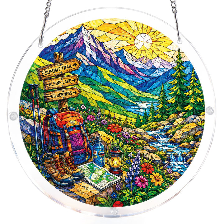 Sunlit Mountain Trail Light Suncatcher-Acrylic Window Art