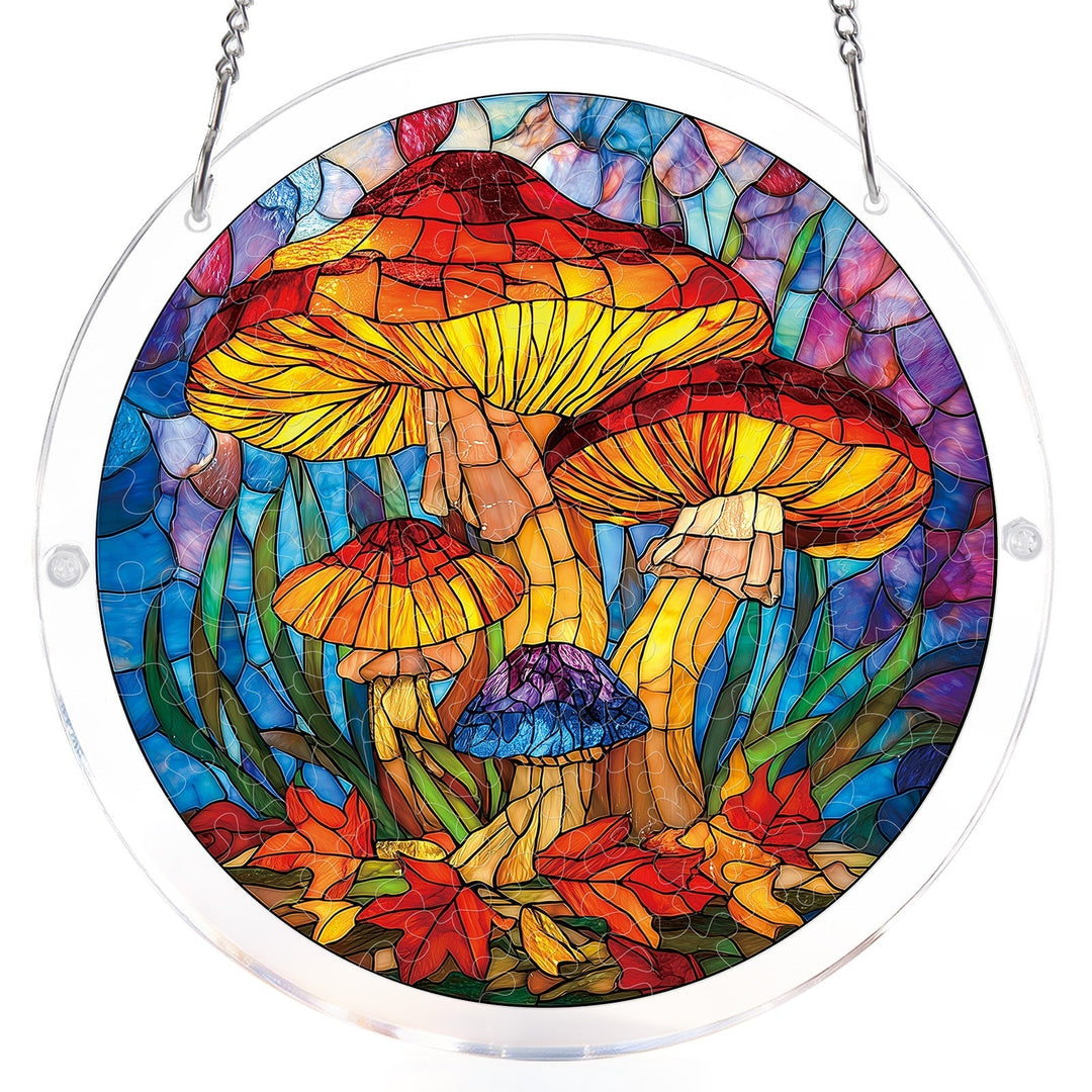 Mystic Mushroom Forest Light Suncatcher-Acrylic Window Art