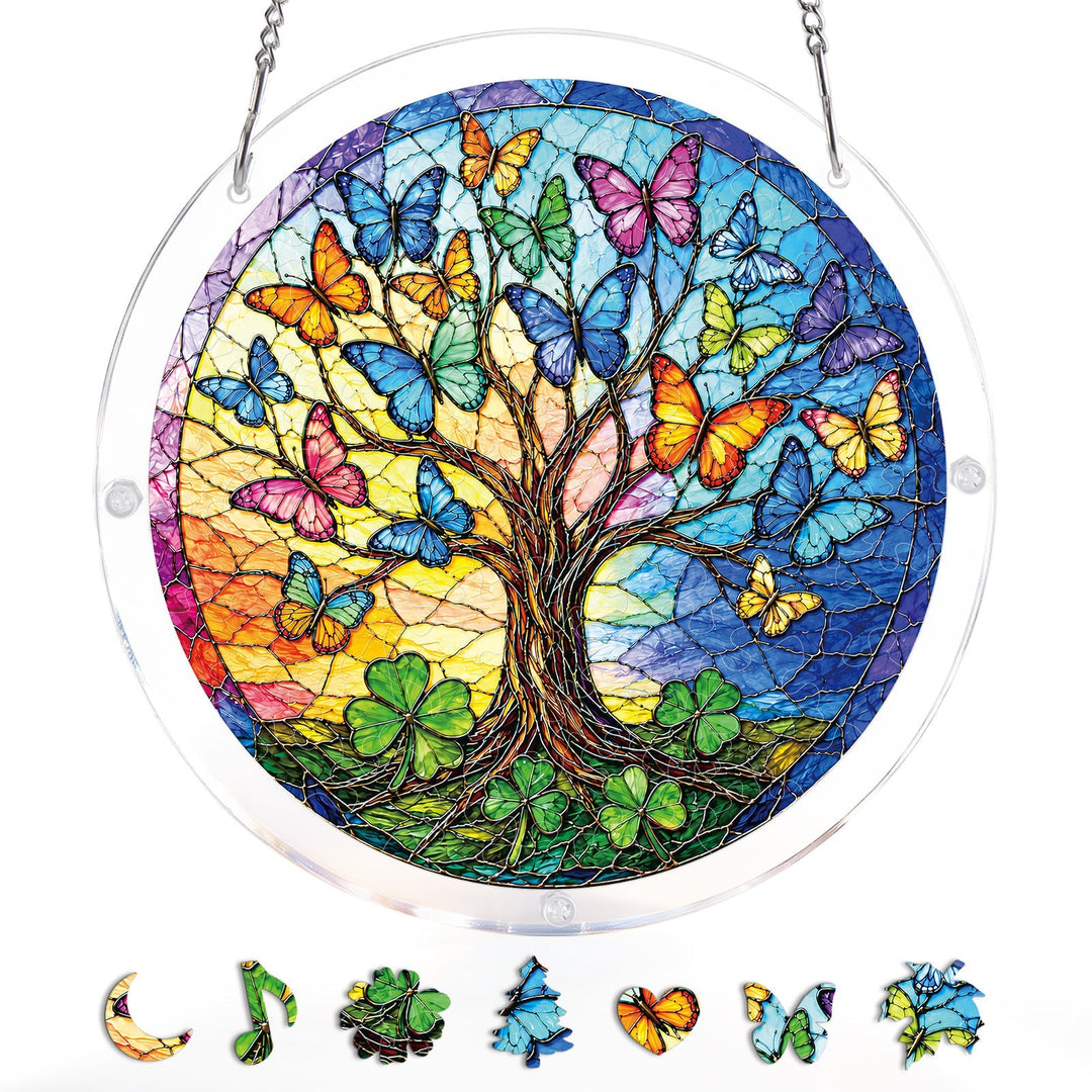 Butterfly Dream Tree Light Suncatcher-Acrylic Window Art