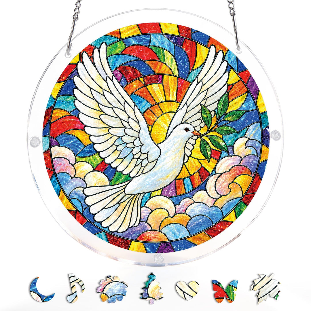 Dove of Dawn Light Suncatcher-Acrylic Window Art