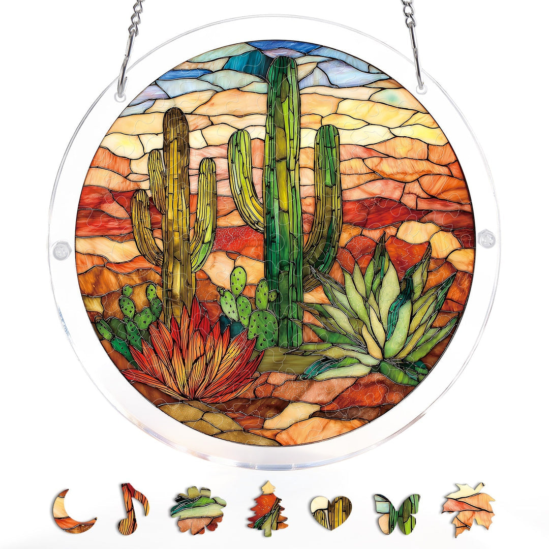 Sunset Cactus Light Suncatcher-Acrylic Window Art