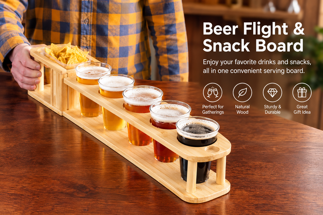 🍻Wooden Beer Flight Tasting Stand