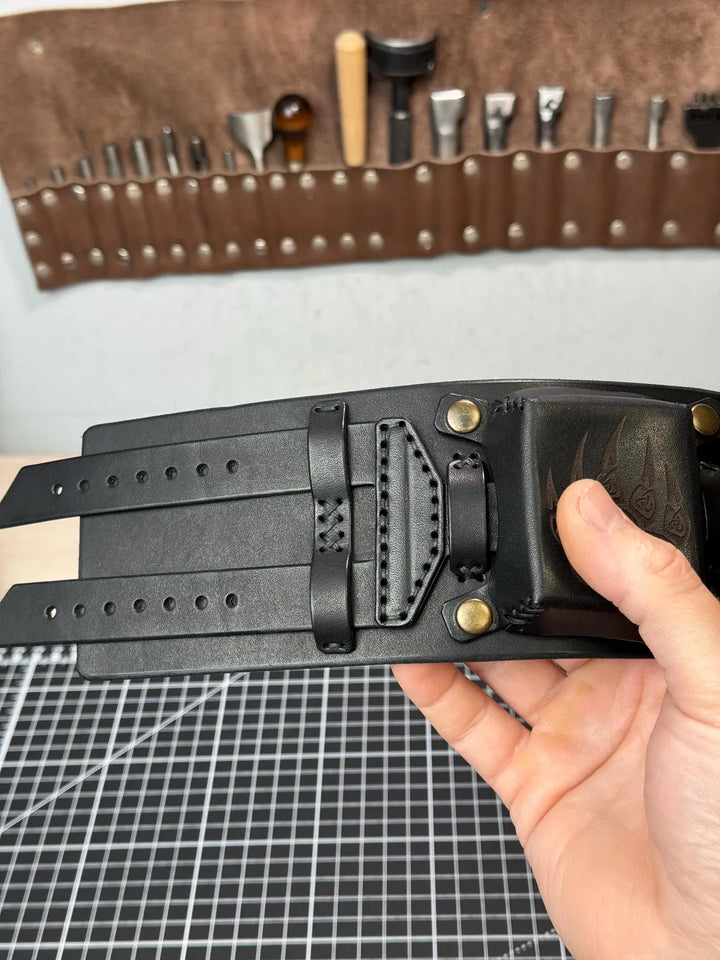 Vintage Cuff Watch Band with Protective Flap – Handmade Strap for Apple Watch