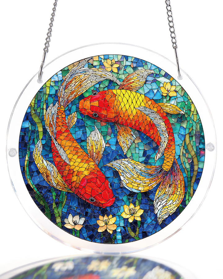 Koi Dream Pond Light Suncatcher-Acrylic Window Art