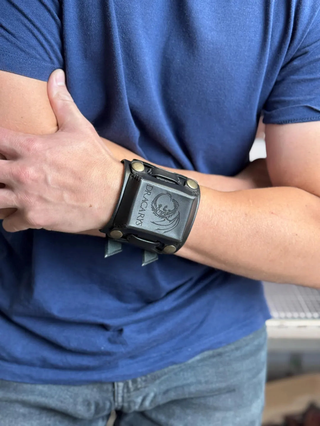 Vintage Cuff Watch Band with Protective Flap – Handmade Strap for Apple Watch