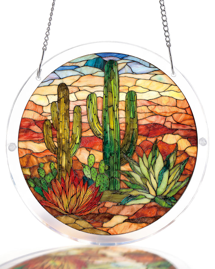 Sunset Cactus Light Suncatcher-Acrylic Window Art