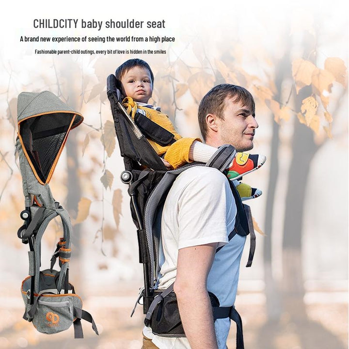 👨‍👩‍👧Outdoor Shoulder Child Carrier with Supportive Seat