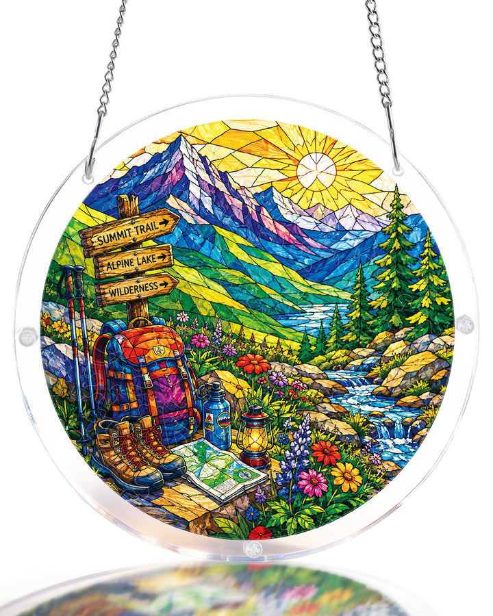 Sunlit Mountain Trail Light Suncatcher-Acrylic Window Art