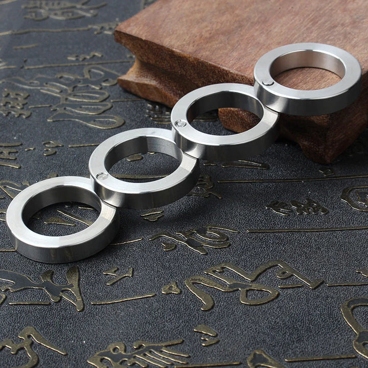Stainless Steel Fidget Ring – Compact Handheld Stress Relief Toy