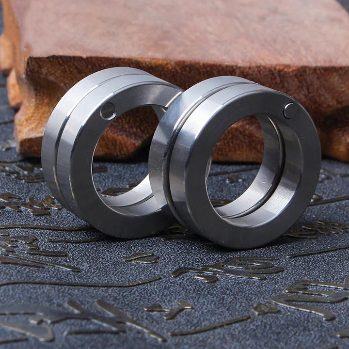 Stainless Steel Fidget Ring – Compact Handheld Stress Relief Toy