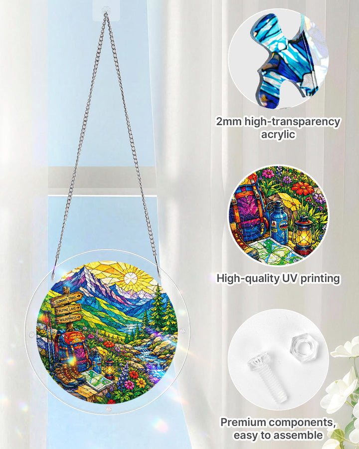 Sunlit Mountain Trail Light Suncatcher-Acrylic Window Art