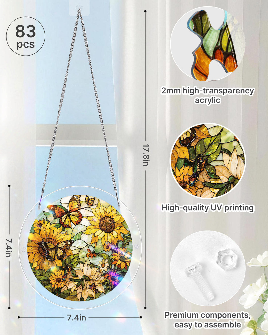 Sunflower Whispers Light Suncatcher-Acrylic Window Art