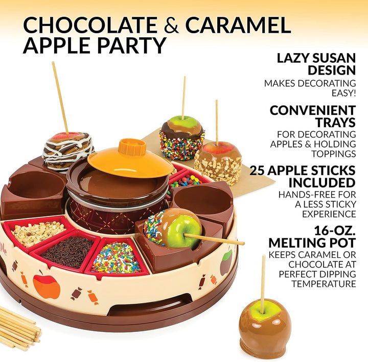 🍎🍫 Caramel & Chocolate Apple Dipping Party Set