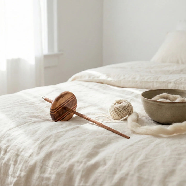 Wooden Drop Spindle for Hand Spinning