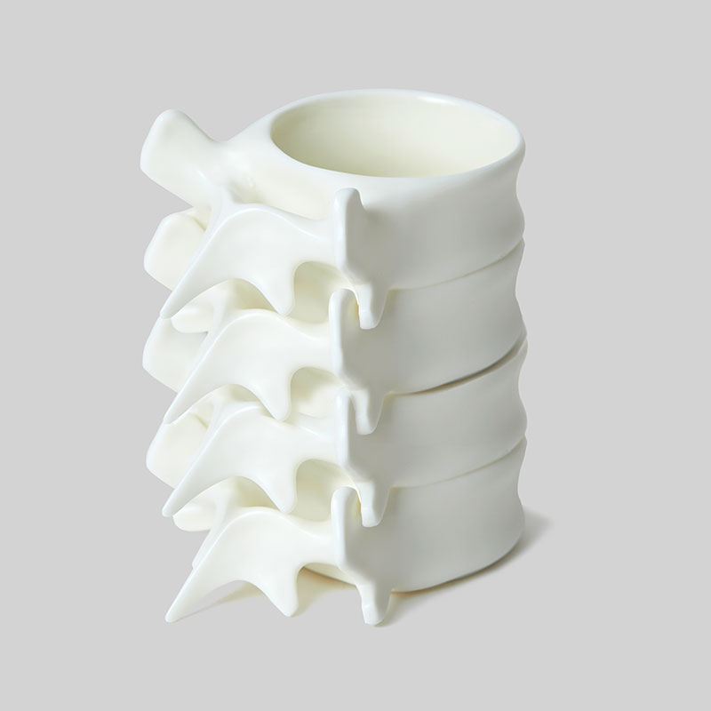 🥃Sculptural Spine-Inspired Crystal Glass — Handmade Art Drinkware
