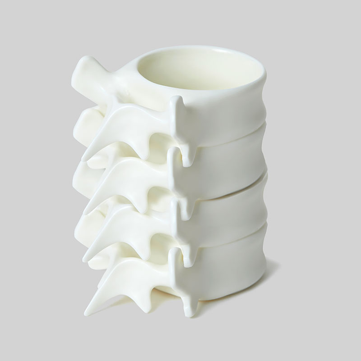 🥃Sculptural Spine-Inspired Crystal Glass — Handmade Art Drinkware