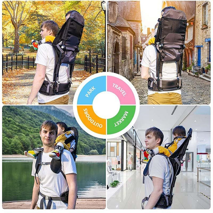👨‍👩‍👧Outdoor Shoulder Child Carrier with Supportive Seat