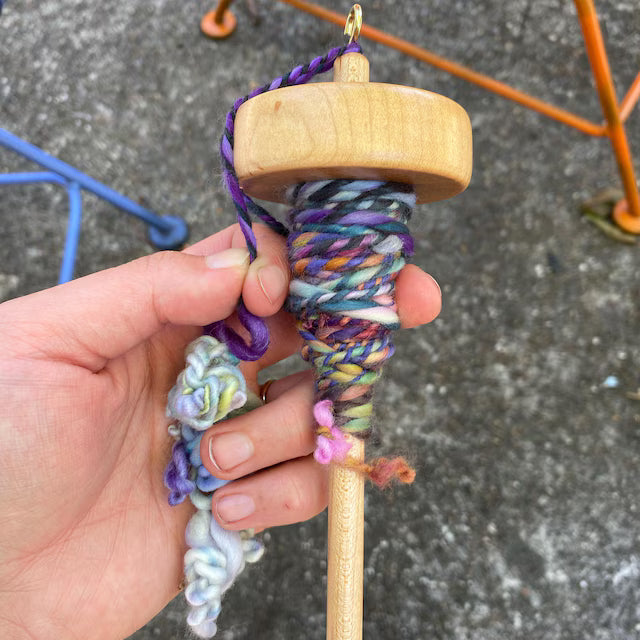 Wooden Drop Spindle for Hand Spinning