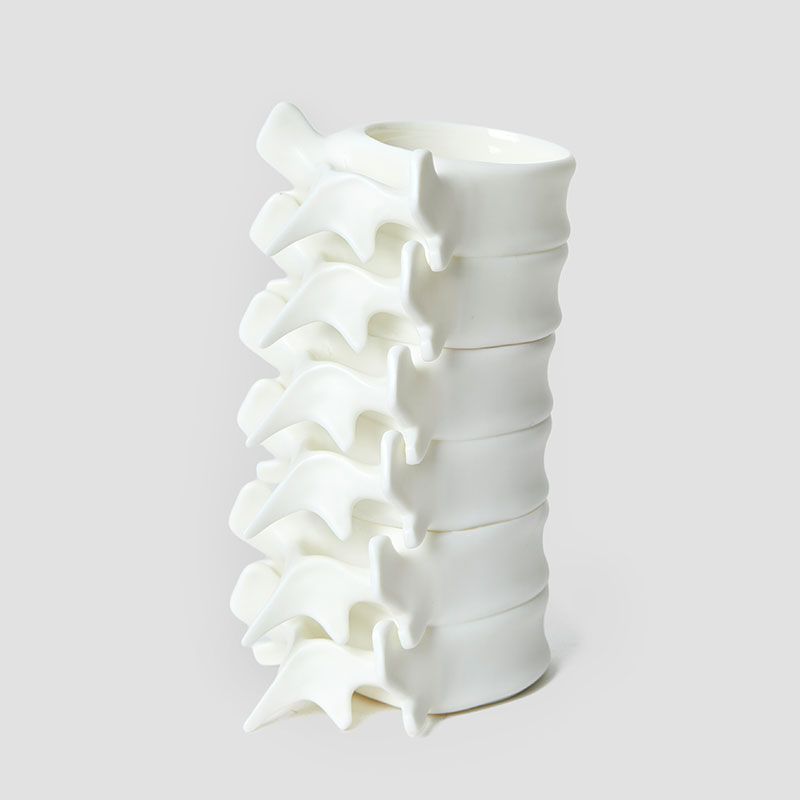 🥃Sculptural Spine-Inspired Crystal Glass — Handmade Art Drinkware