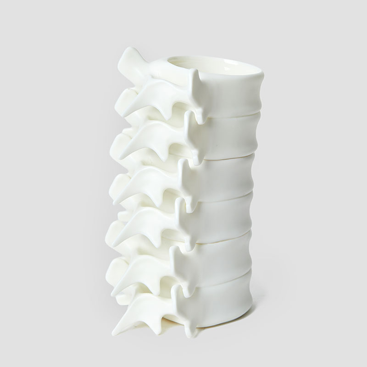 🥃Sculptural Spine-Inspired Crystal Glass — Handmade Art Drinkware