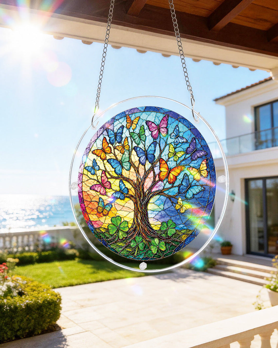 Butterfly Dream Tree Light Suncatcher-Acrylic Window Art