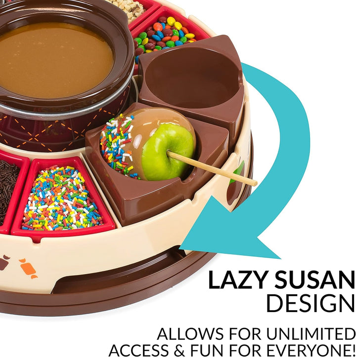 🍎🍫 Caramel & Chocolate Apple Dipping Party Set