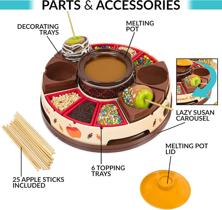 🍎🍫 Caramel & Chocolate Apple Dipping Party Set