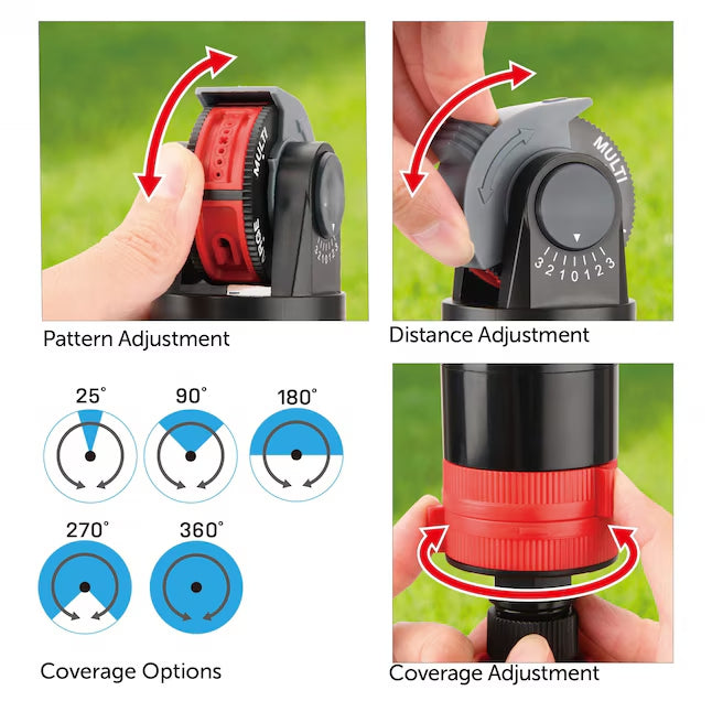 360° Rotating Multi-Pattern Garden Sprinkler – Adjustable Lawn & Garden Watering Tool