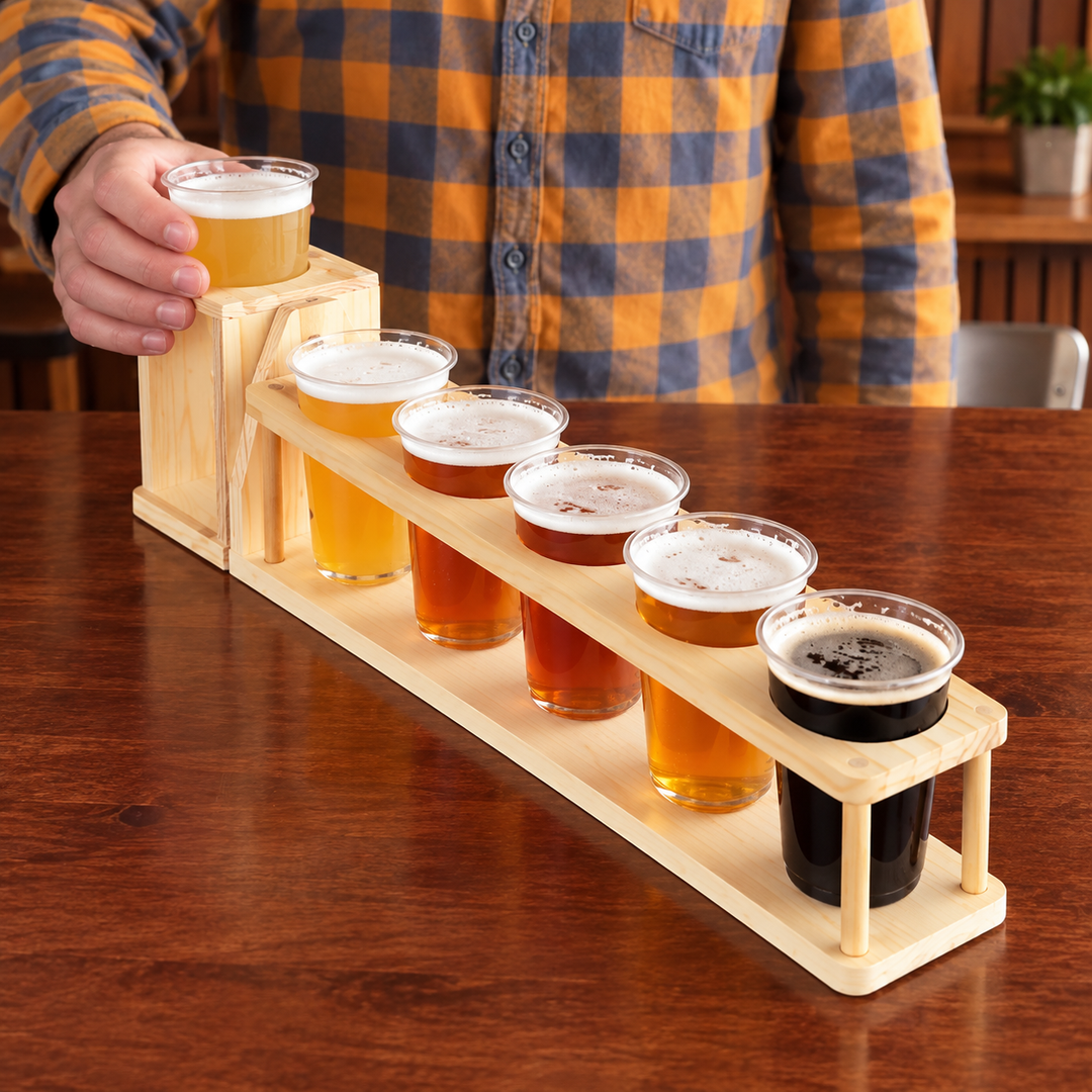 🍻Wooden Beer Flight Tasting Stand