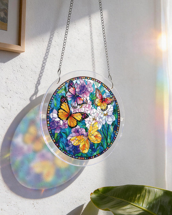 Butterflies in Bloom Light Suncatcher-Acrylic Window Art