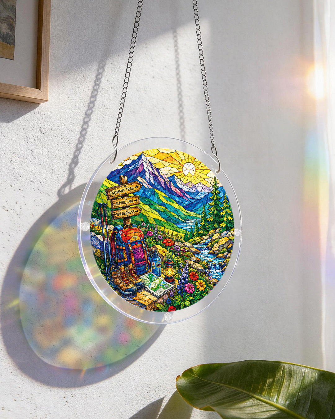 Sunlit Mountain Trail Light Suncatcher-Acrylic Window Art