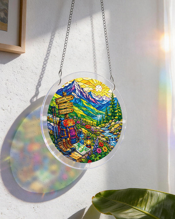 Sunlit Mountain Trail Light Suncatcher-Acrylic Window Art