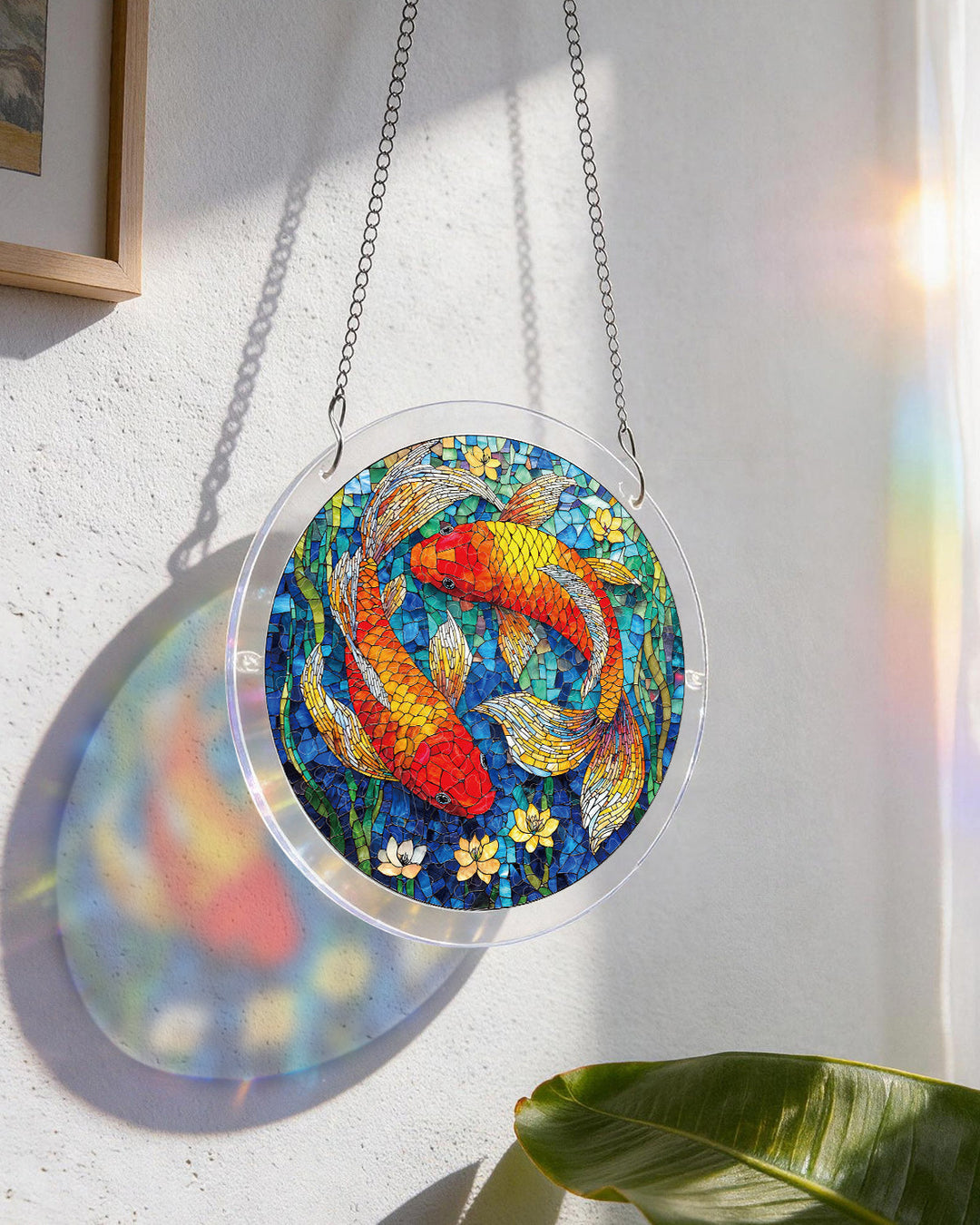 Koi Dream Pond Light Suncatcher-Acrylic Window Art