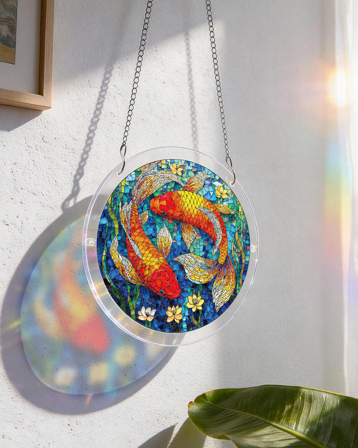 Koi Dream Pond Light Suncatcher-Acrylic Window Art