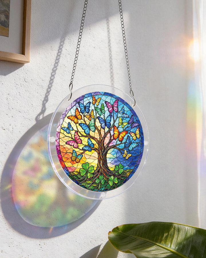 Butterfly Dream Tree Light Suncatcher-Acrylic Window Art