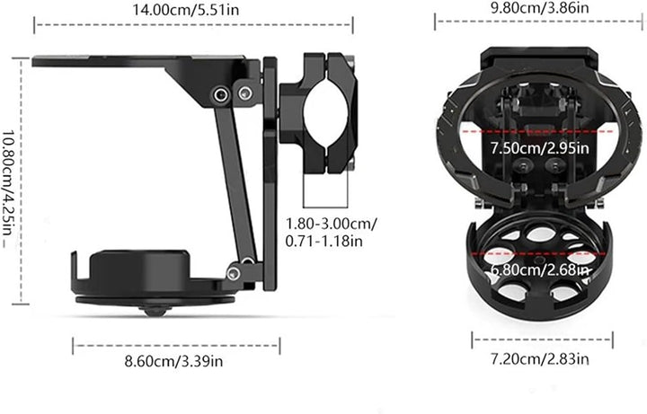Foldable Bike & Motorcycle Handlebar Cup Holder