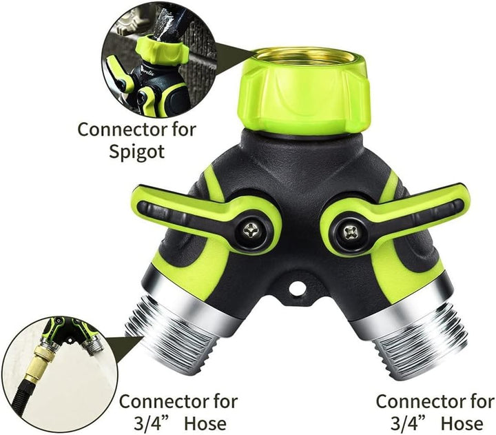 Dual-Outlet Faucet Splitter – 2-Way Water Flow Control Valve