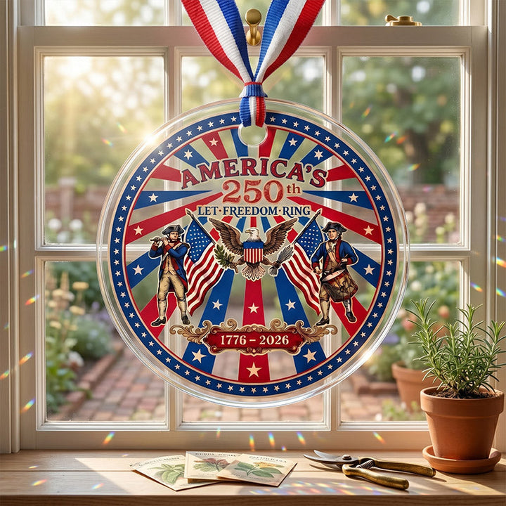 "America 250th Anniversary" Acrylic Ornament — 1776–2026 Patriotic Theme