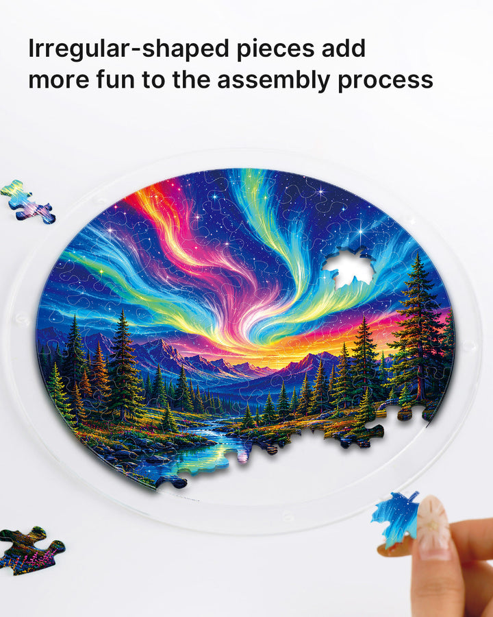 Aurora Mountain Dreamscape Light Suncatcher-Acrylic Window Art