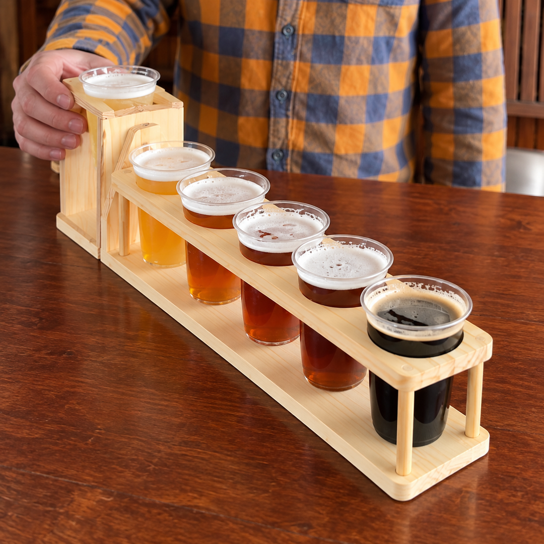 🍻Wooden Beer Flight Tasting Stand