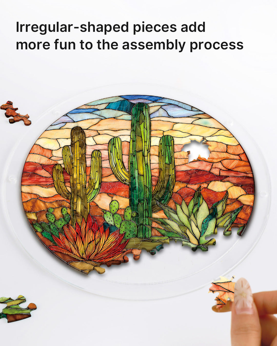 Sunset Cactus Light Suncatcher-Acrylic Window Art