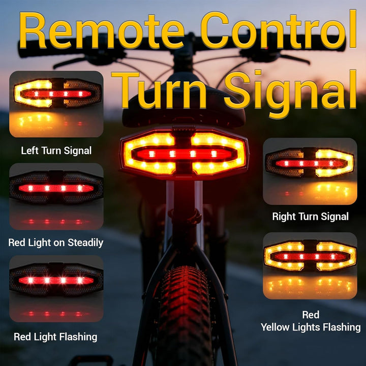 Wireless Remote-Controlled Bike Rear Light with Turn Signals