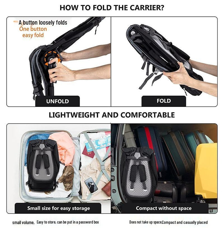 👨‍👩‍👧Outdoor Shoulder Child Carrier with Supportive Seat