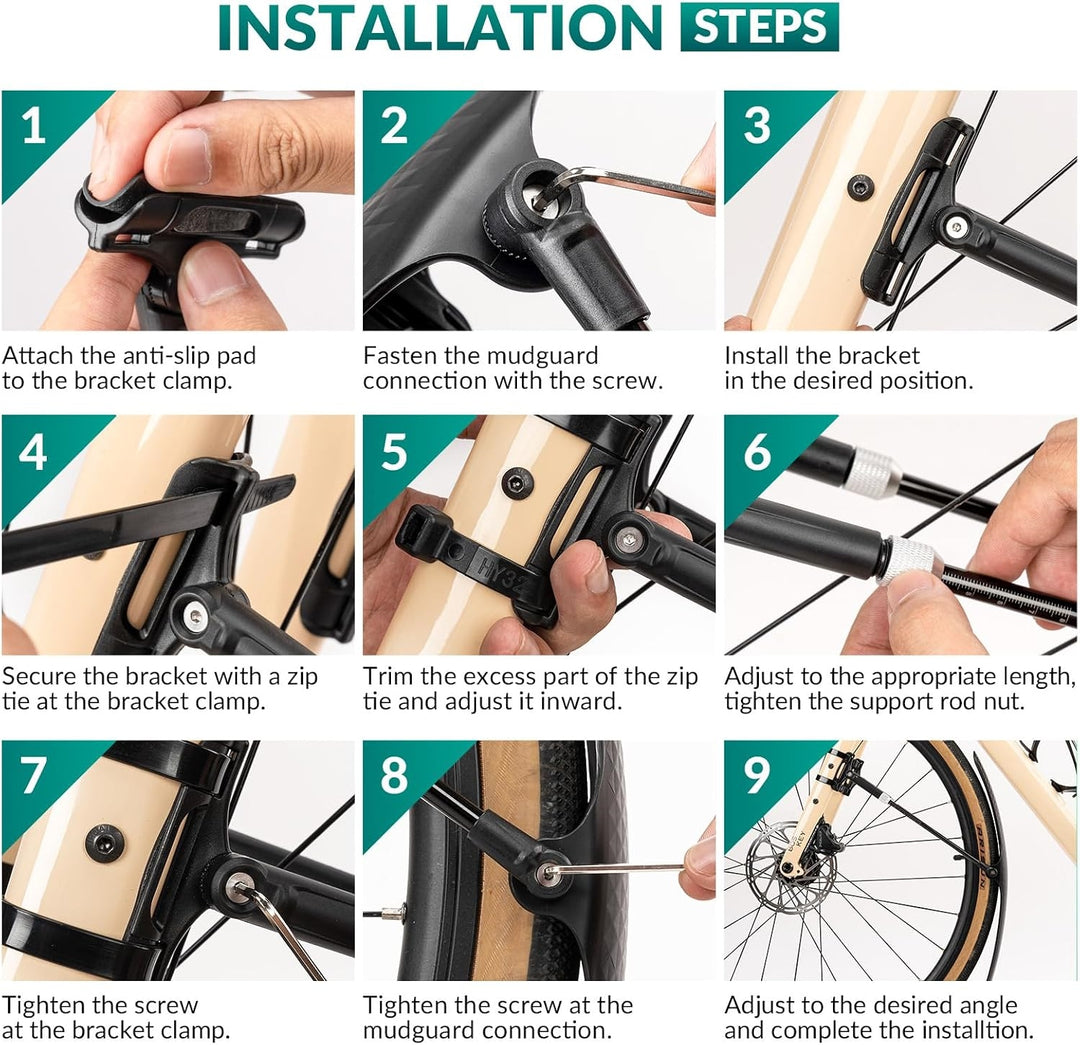 Adjustable Bike Fenders – Lightweight Front & Rear Mudguards